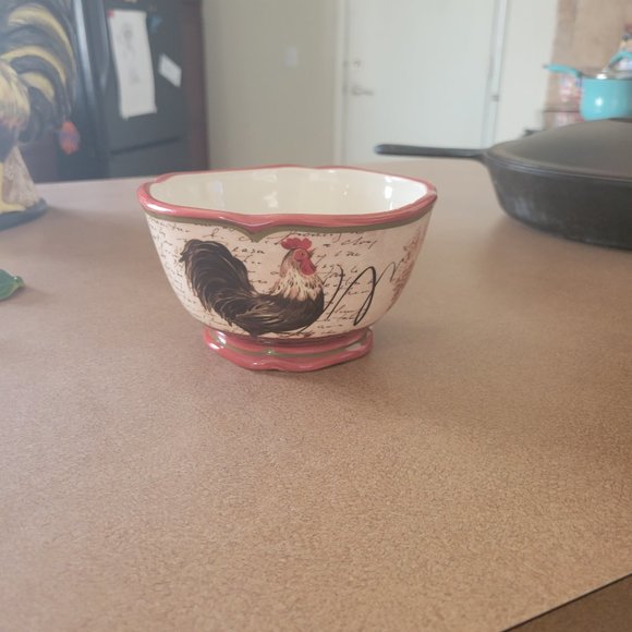 Discontinued Tuscan Rooster Ice Cream Bowls (set of 2) - Picture 3 of 7
